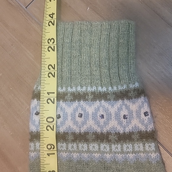 Old Navy women's xl perfect fit green turtle neck striped sweater soft and cozy - Picture 7 of 8